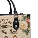 When God Made Grandkids He Gave Me The Best - Personalized Leather Handbag Sblhbln1186L