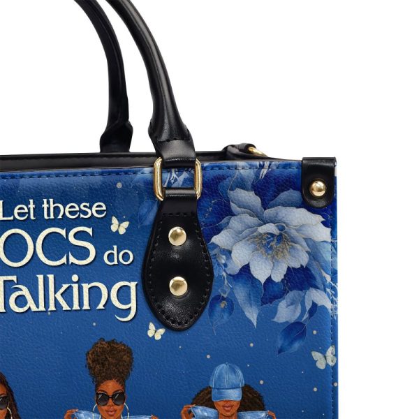 Let These Locs Do The Talking - Personalized Leather Handbag Stb192