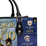Put On The Full Armor Of God - Personalized Leather Handbag Sblhbha49