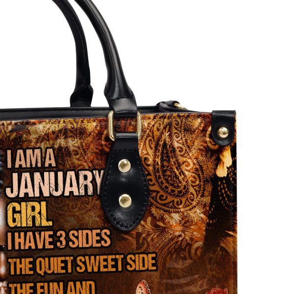 I Am A Girl - Personalized Leather Handbag